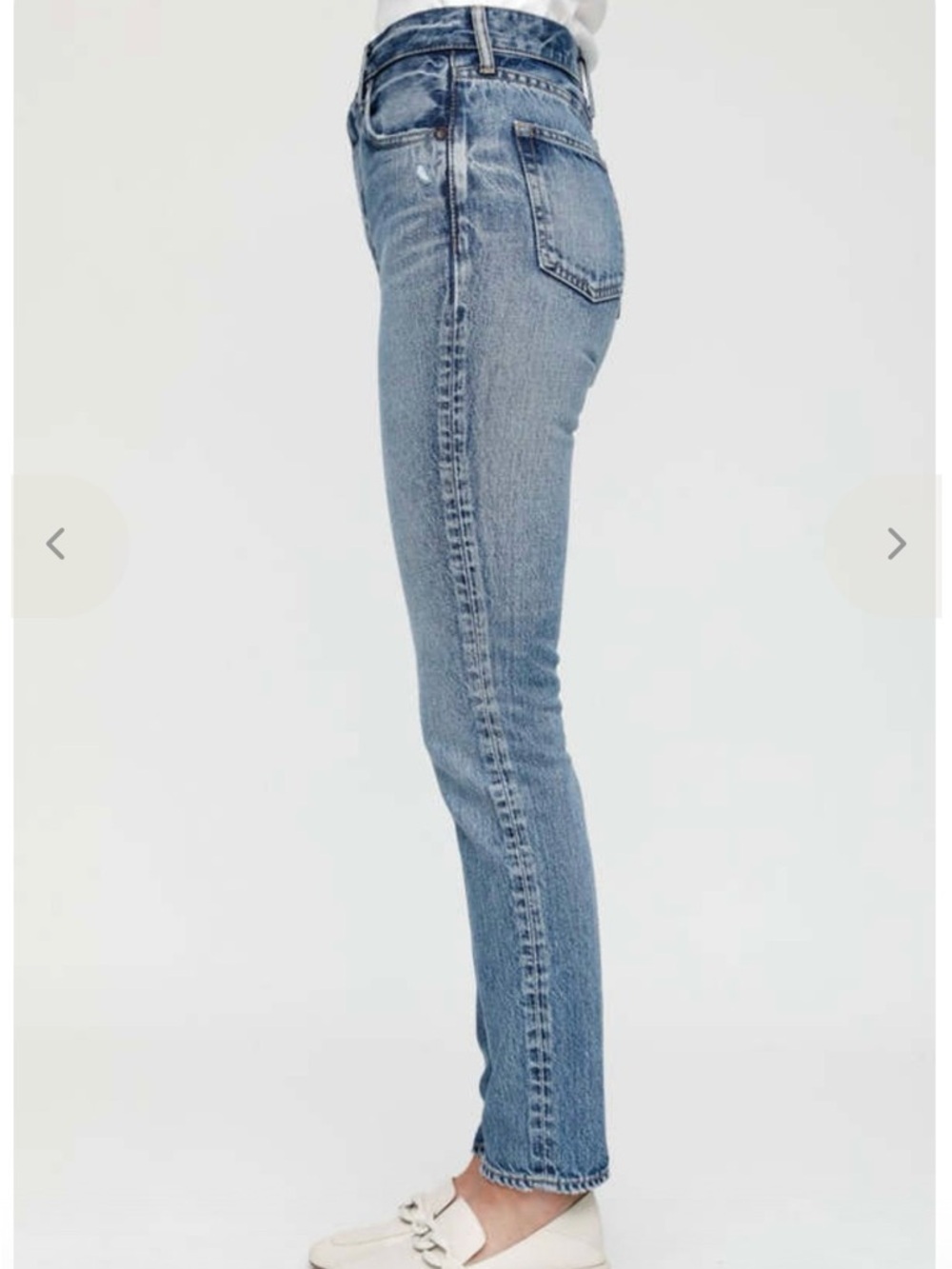 Moussy High-Rise Straight Jeans in Light Blue Wash 27 - Picture 6 of 7